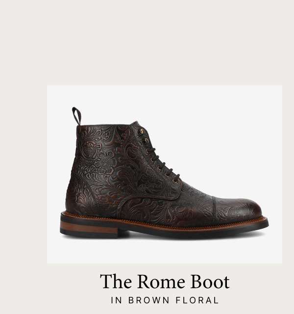 The Rome Boot in Brown Floral