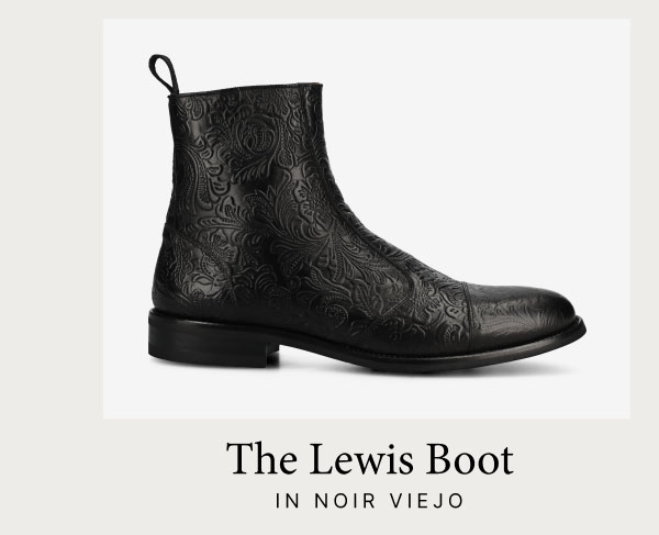 The Lewis Boot in Noir Viejo