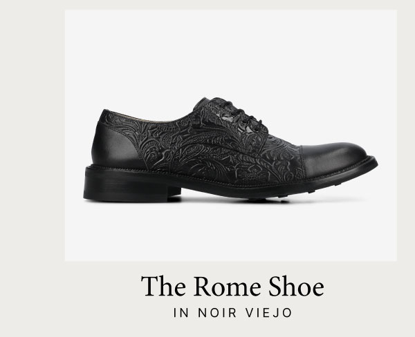 The Rome Shoe in Noir Viejo