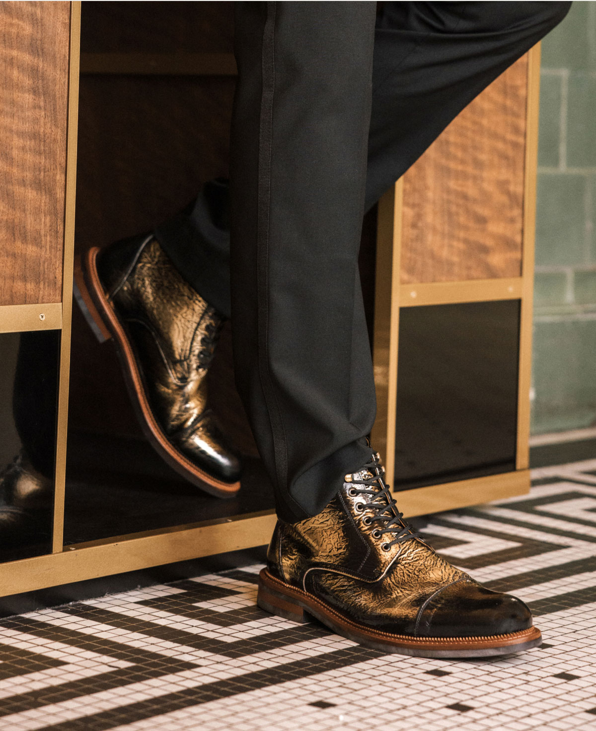 The Rome Boot in Gilded Gold