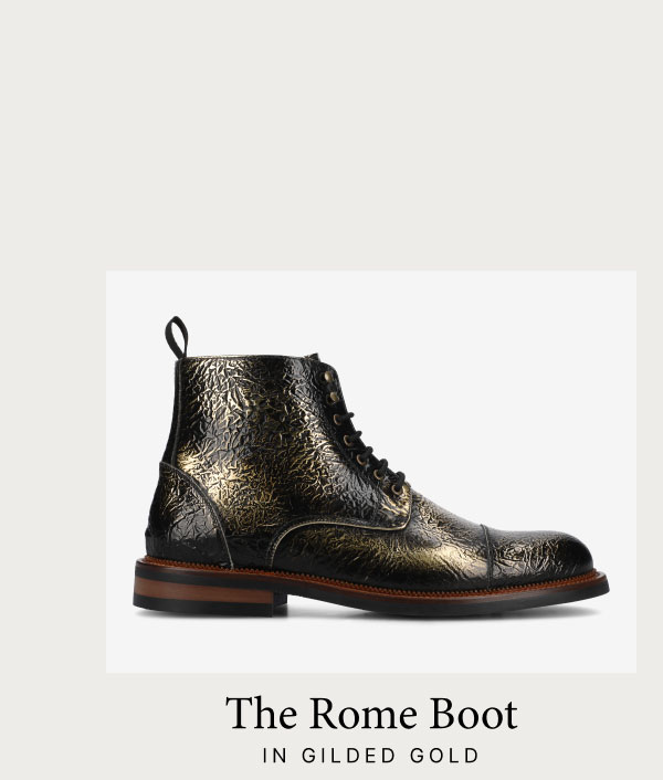 The Rome Boot in Gilded Gold