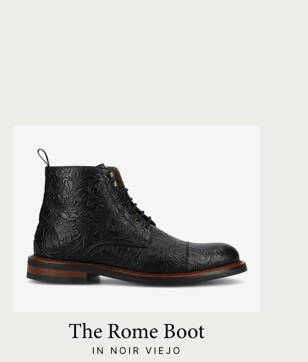 The Rome Boot in Noir Viejo