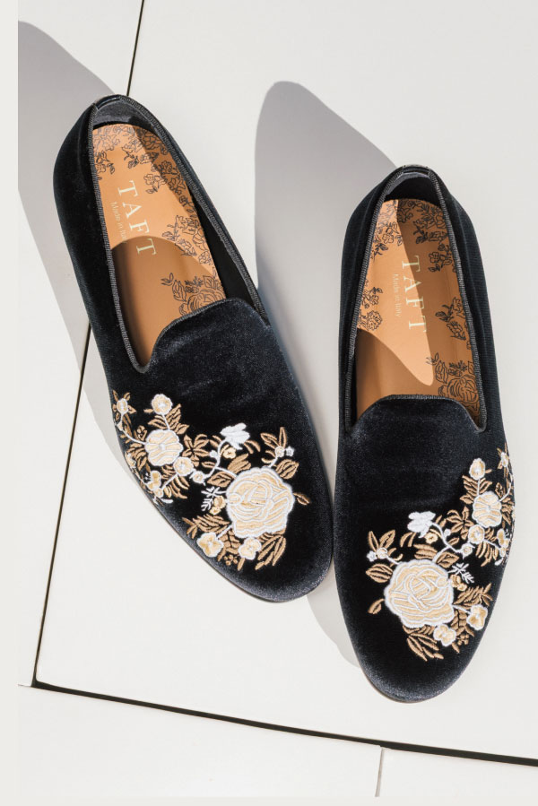 The Estate Slipper in Black Velvet