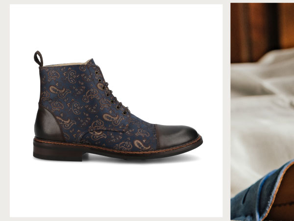 The Jack Dress Boot in Brown Paisley