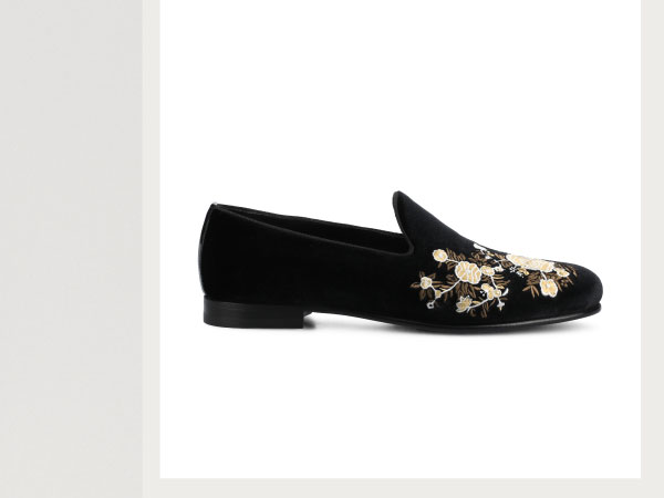 The Estate Slipper in Black Velvet