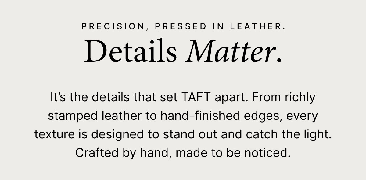 Details Matter