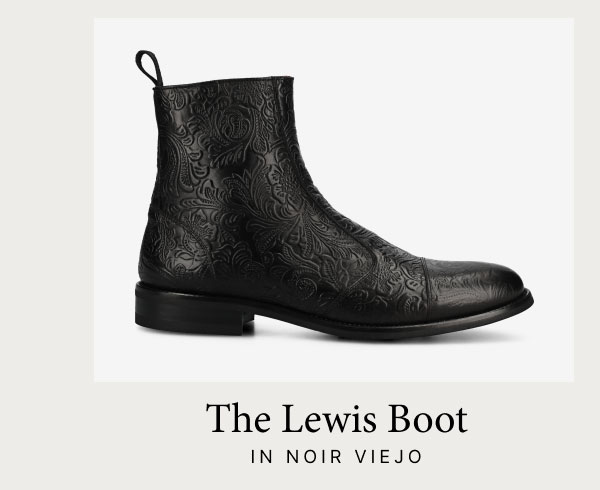 The Lewis Boot in Noir Viejo
