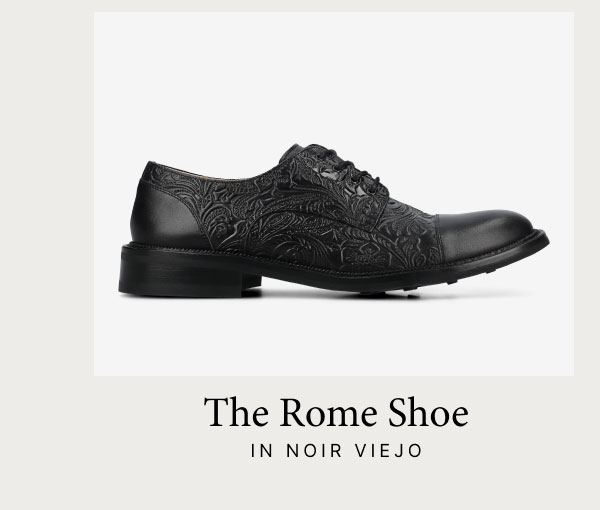 The Rome Shoe in Noir Viejo