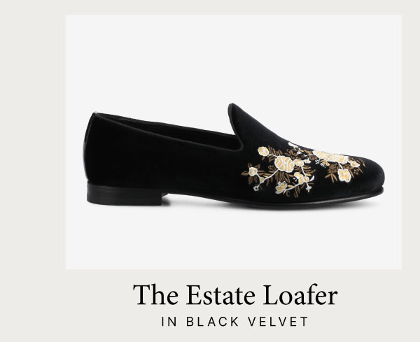 The Estate Loafer in Black Velvet