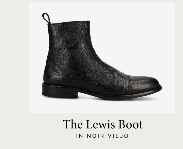 The Lewis Boot in Noir Viejo