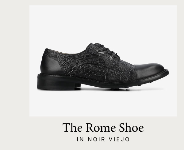 The Rome Shoe in Noir Viejo