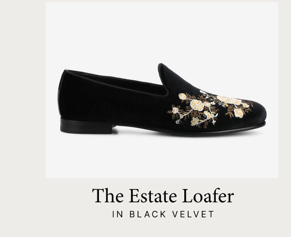 The Estate Slipper in Black Velvet