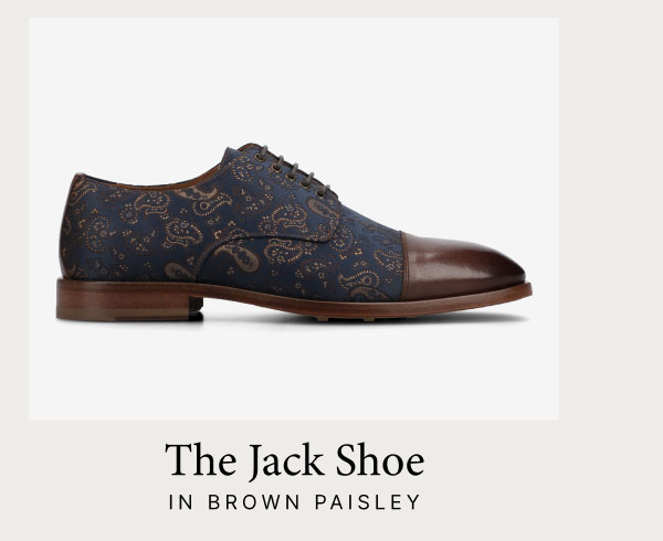 The Jack Shoe in Brown Paisley