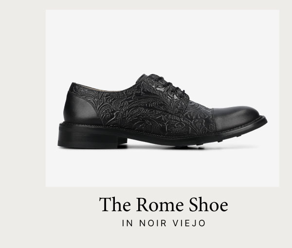 The Rome Shoe in Noir Viejo