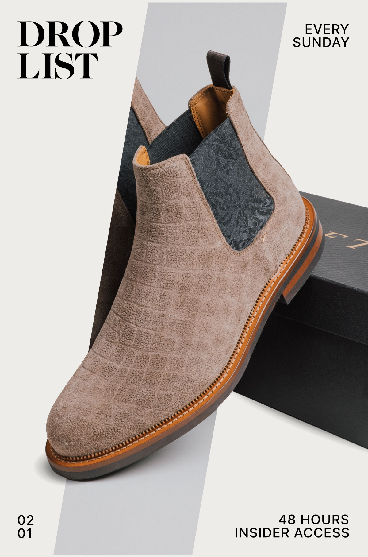 The Glen Boot in Taupe Croco