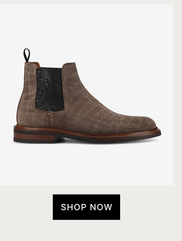 The Glen Boot in Taupe Croco