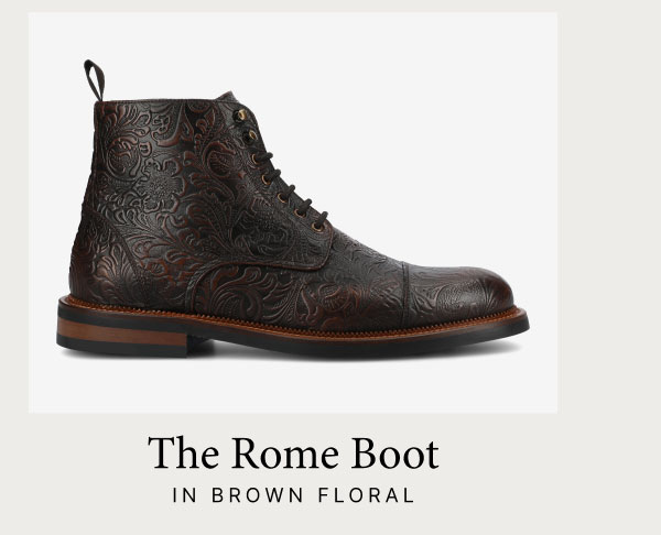 The Rome Boot in Brown Floral