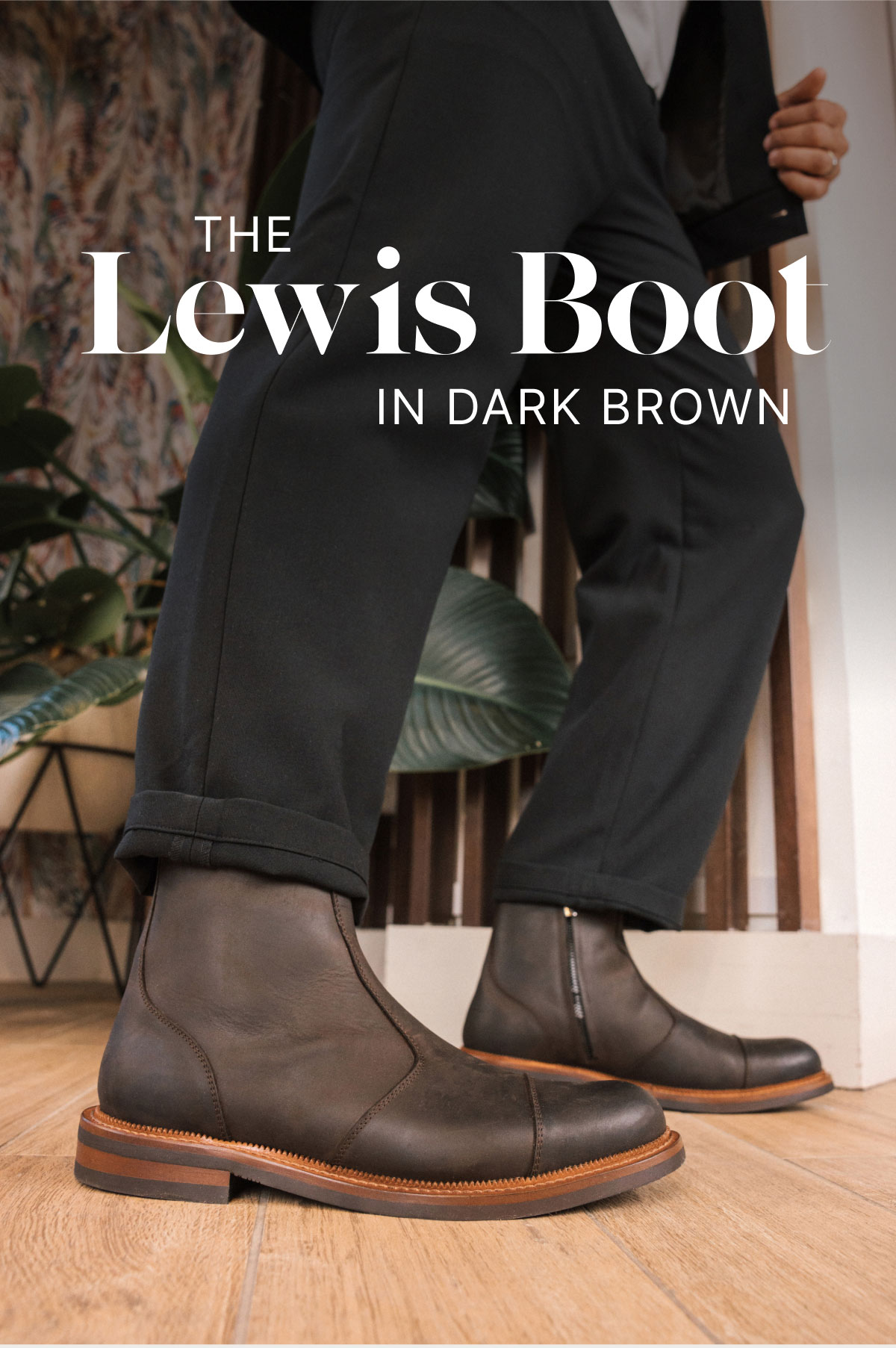 The Lewis Boot in Dark Brown
