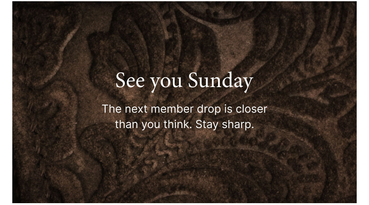 See you Sunday