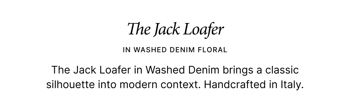 The Jack Loafer in Washed Denim Floral