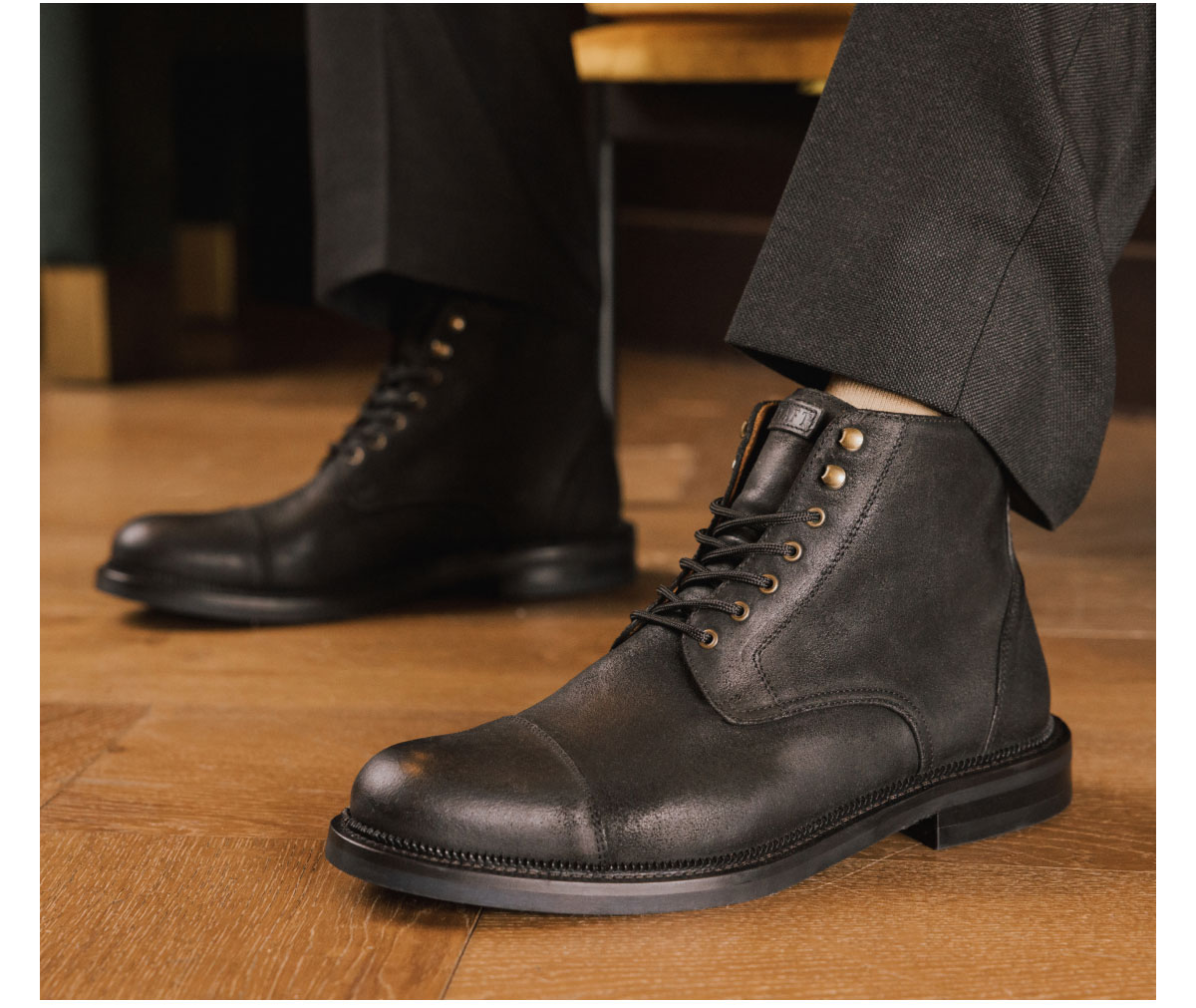 The Rome Boot in Black Suede