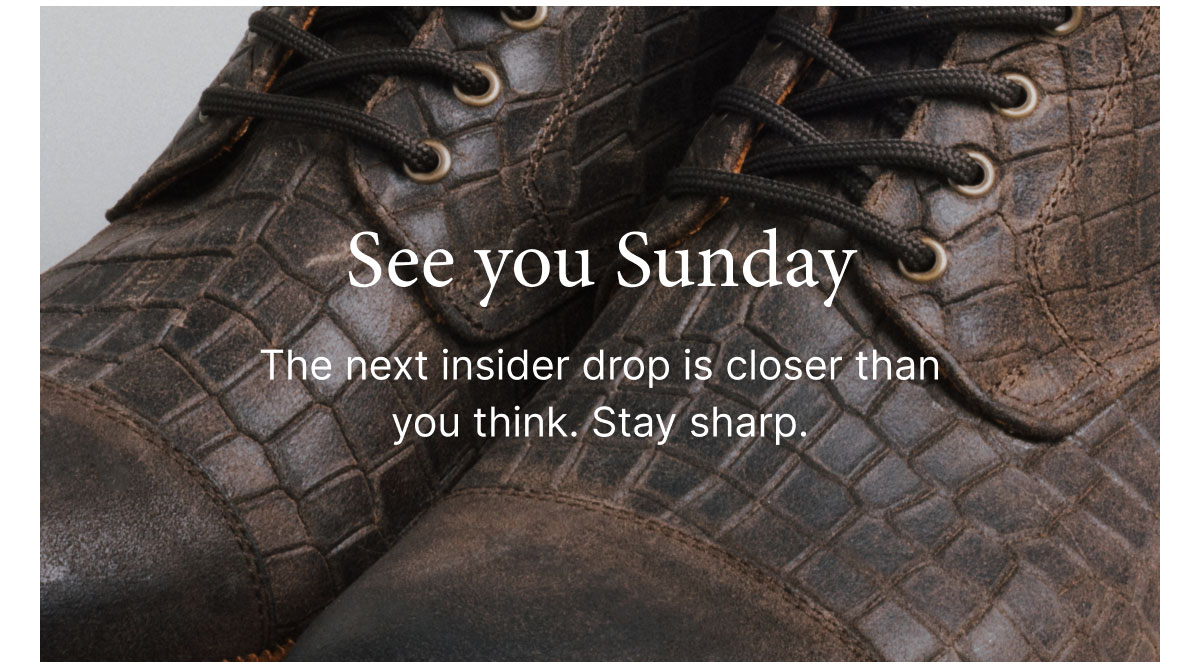 See you Sunday