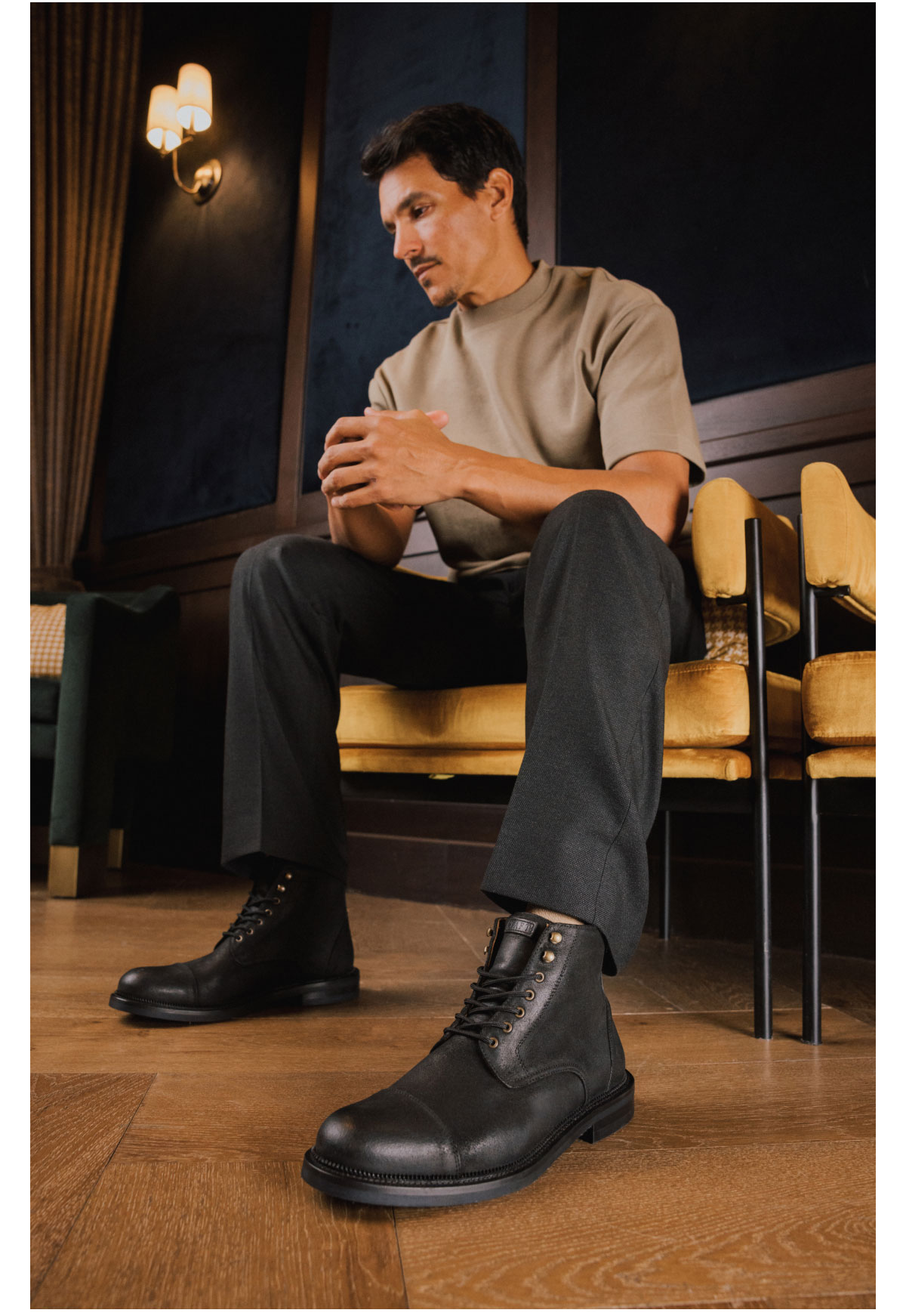 The Rome Boot in Black Suede