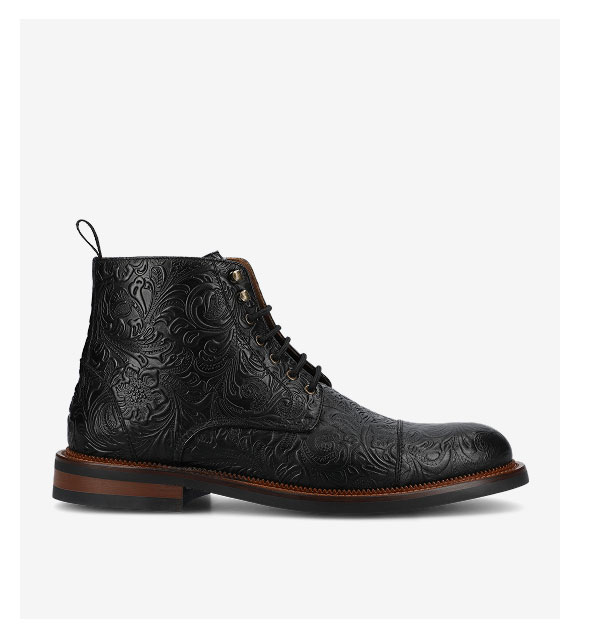 The Rome Boot in Black Floral