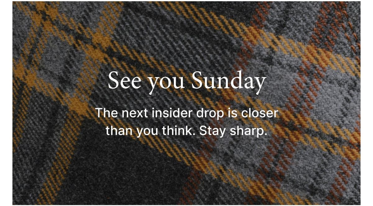 See you Sunday