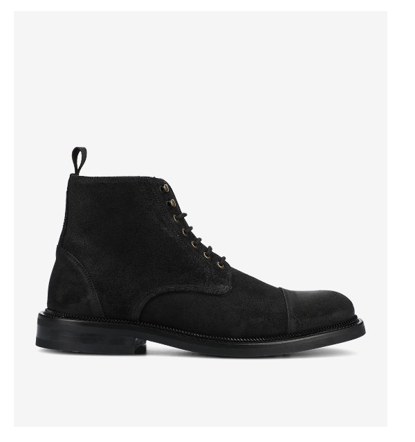 The Rome Boot in Black Suede