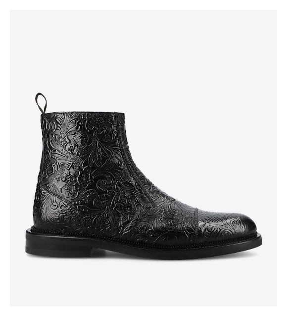 The Lewis Boot in Black Floral