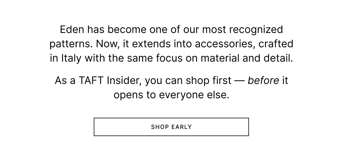 SHOP EARLY