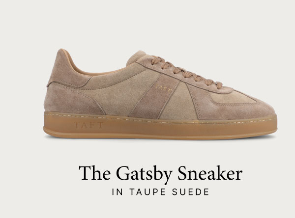 The Gatsby Sneaker in Taupe Suede