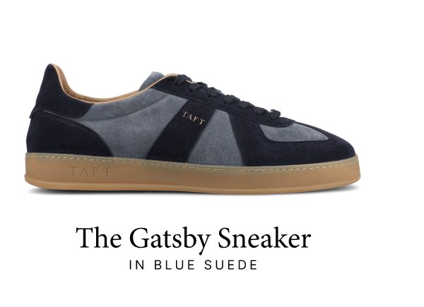 The Gatsby Sneaker in Blue Suede