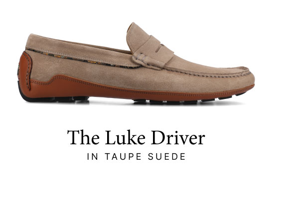 The Luke Driver in Taupe Suede