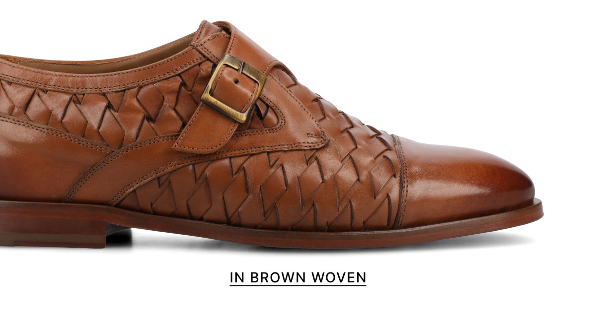 The Jack Monkstrap in Brown Woven