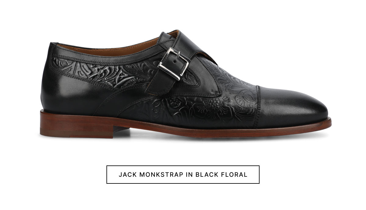 The Jack Monkstrap in Black Floral