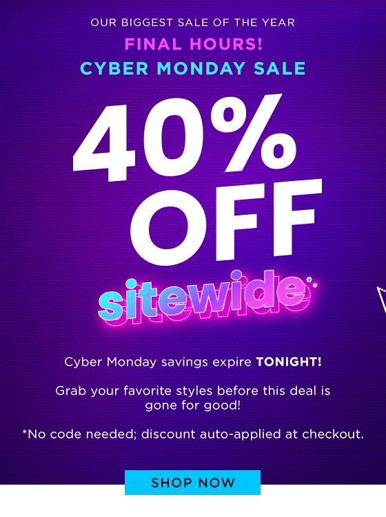 40% Off Sitewide