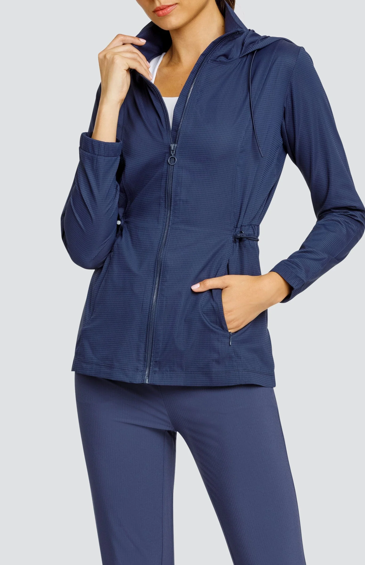 Image of Nola Water Resistant Jacket - Navy Blue