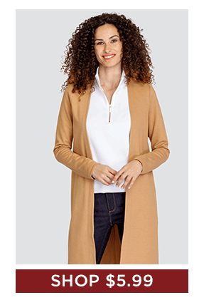 Woman in brown long sleeve sweater