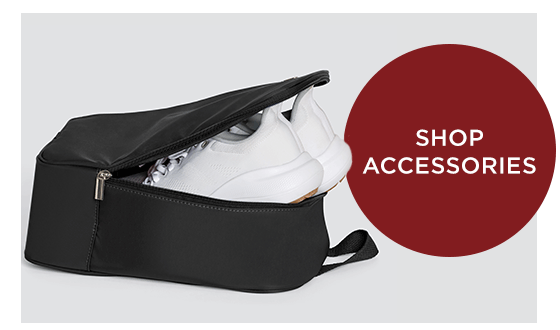 Black shoe bag with zipper