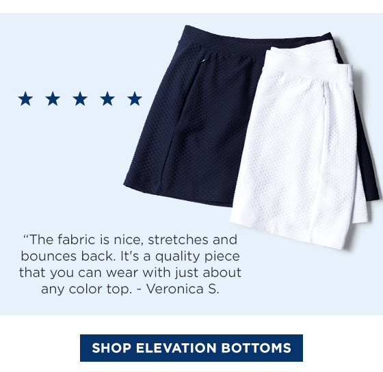 Navy and white textured skorts