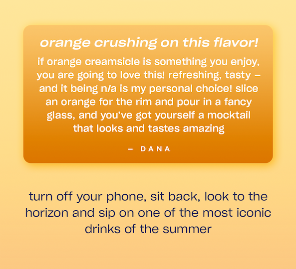 orange crushing on this flavor