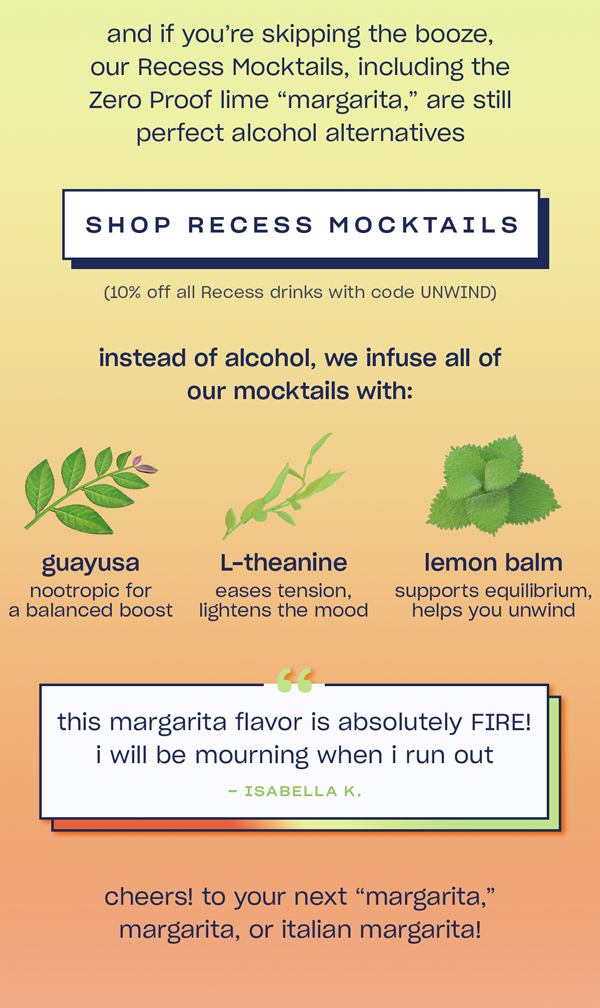 10% off Recess Mocktails