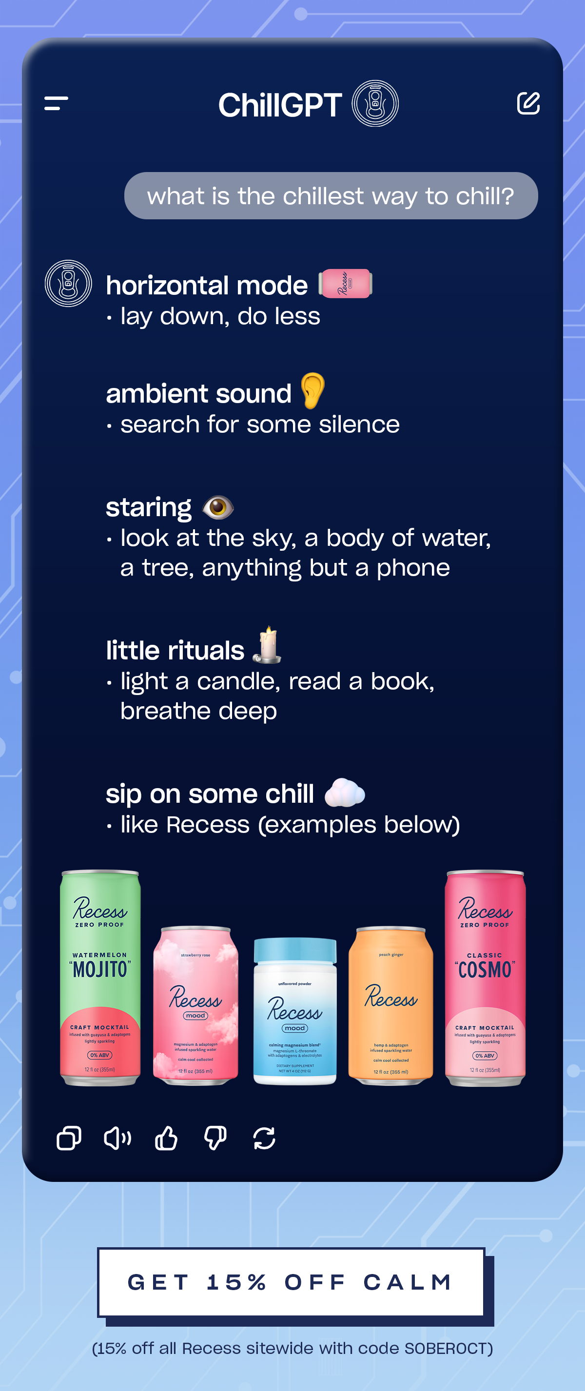 get 15% off calm