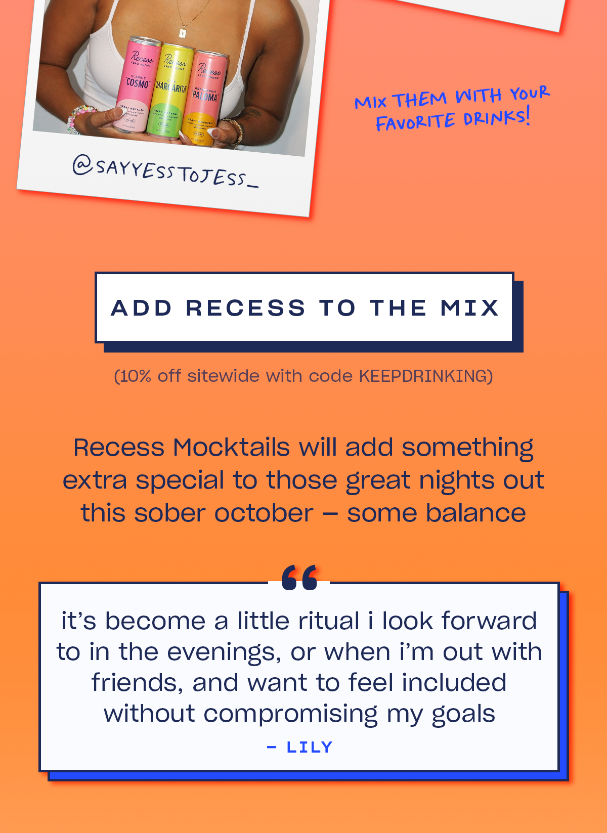 add Recess to the mix