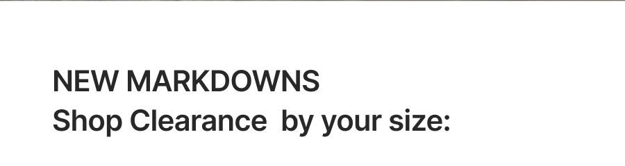 New Markdowns!