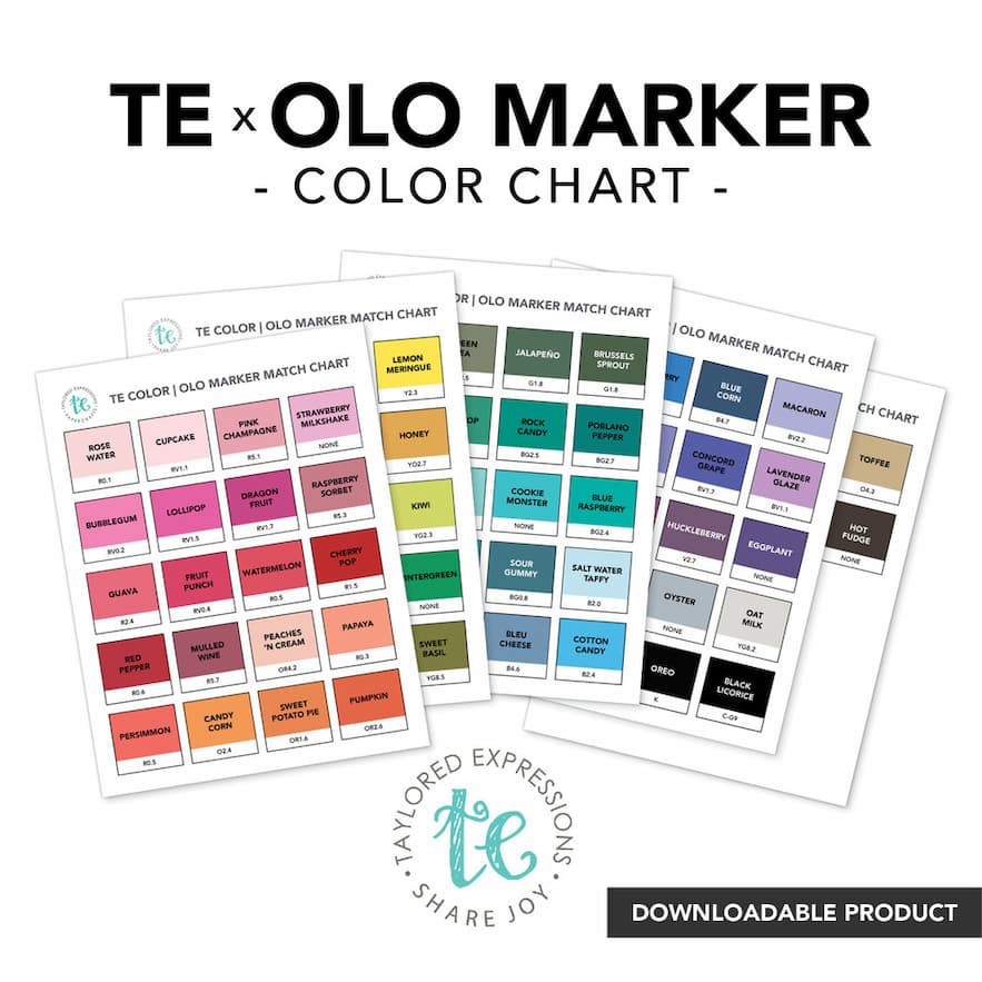 TE OLO Marker Color Chart