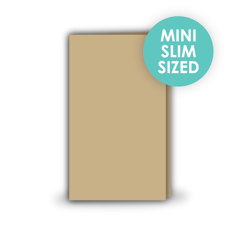 Image of Mini Slim Card Bases Toffee (Top Fold)