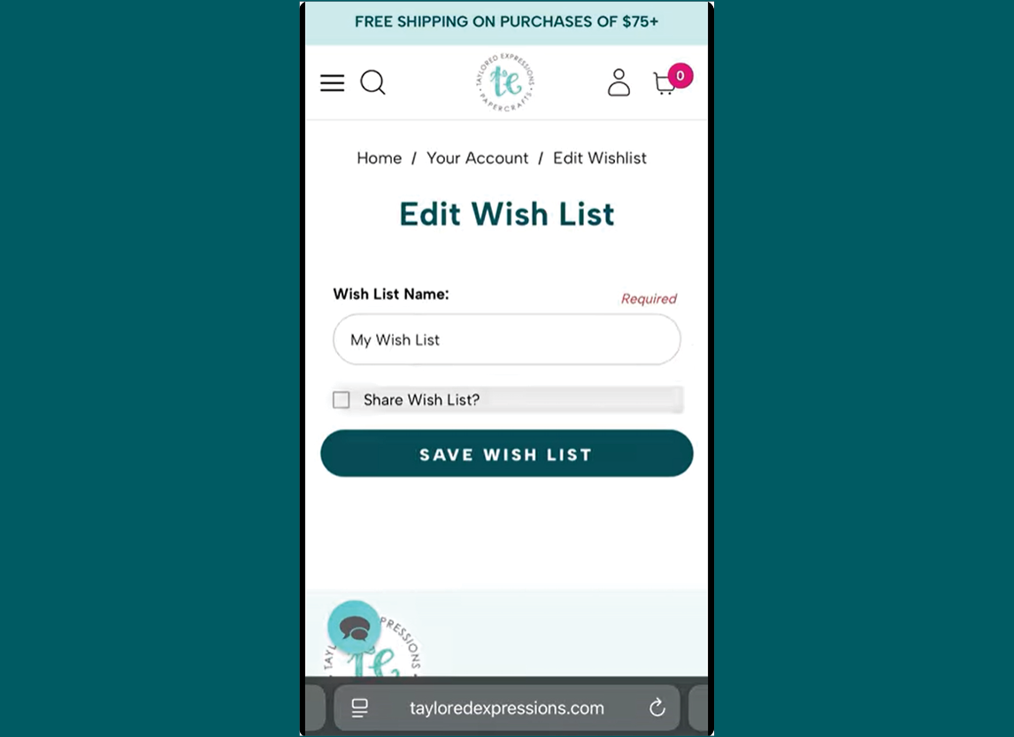 Share your wishlist video